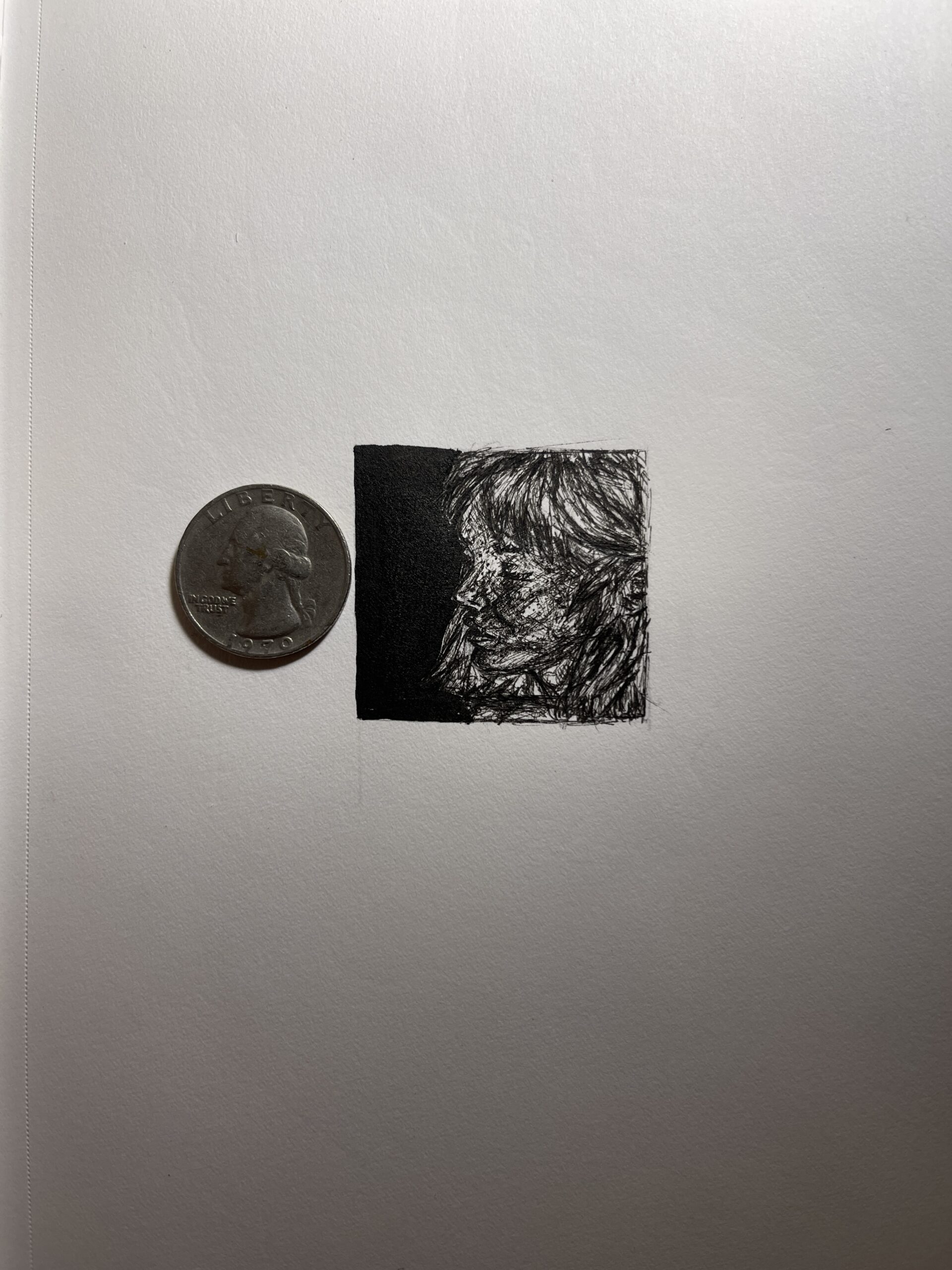 Thinking small: drawing to the size of a quarter
